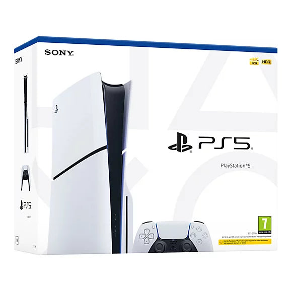 Consola - Sony PS5 Slim Standard, 1 TB SSD, 4K, 1 mando, Chasis D, Blanco