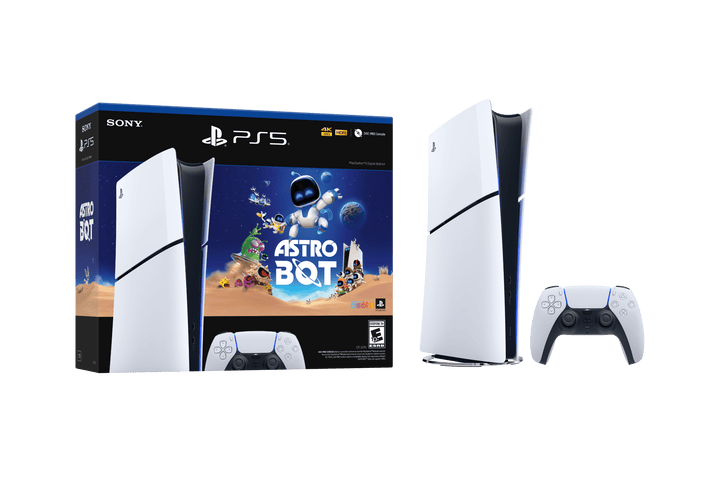 Consola PS5 - SONY PlayStation 5 Digital Edition Slim Astro Bot, 1 TB, White