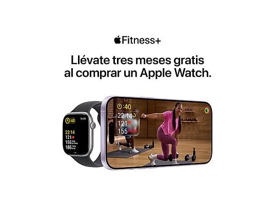 Apple Watch Series 11 (2025), GPS, 42 mm, Caja de aluminio Negro Azabache, Correa deportiva Negra, S/M, Calidad del sueño, 24h Autonomía