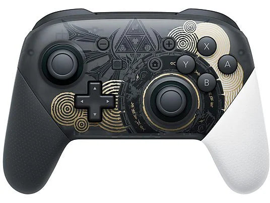 Mando - Pro Controller Ed. Esp. Zelda Tears Of The Kingdom NINTENDO, Nintendo Switch, Inalámbrica, Blanco, Negro y Dorado